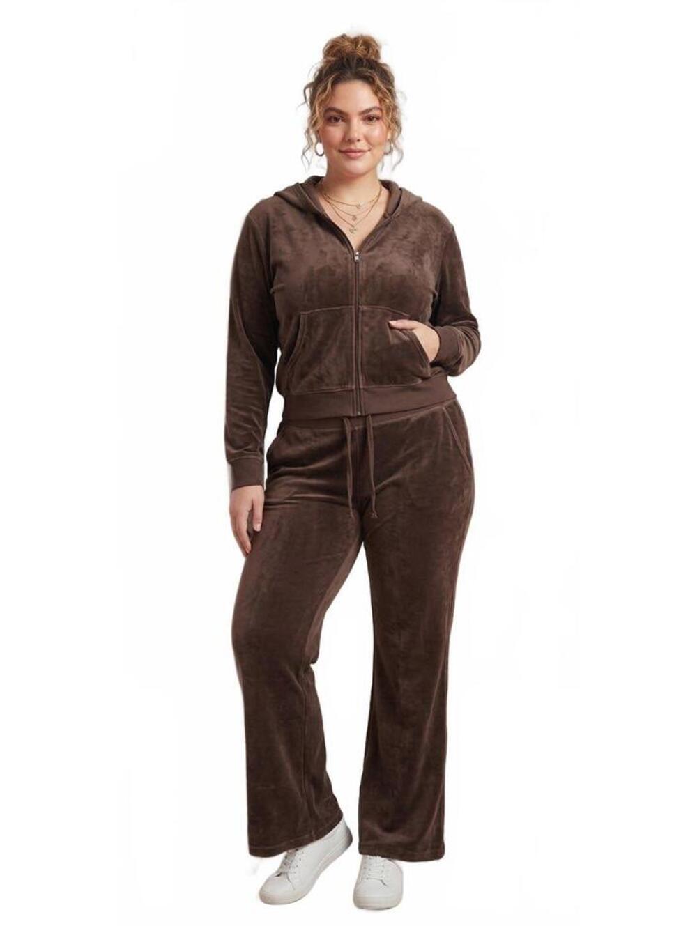 Aerie Real Obsessed Velour Cropped Hoodie + Flare Leg Tracksuit Size Large